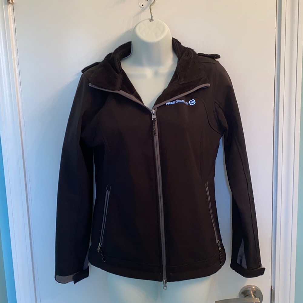 Free country small black fleece lined jacket